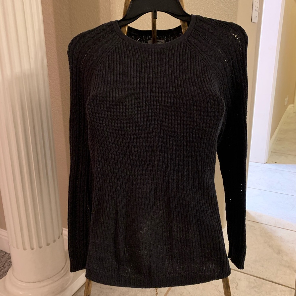Gray knitted sweater